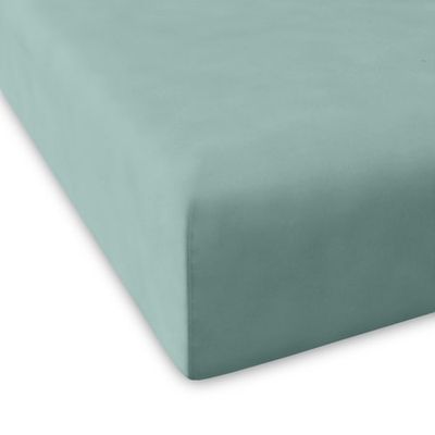 Drap housse en coton vert 100x200 | Maisons du Monde