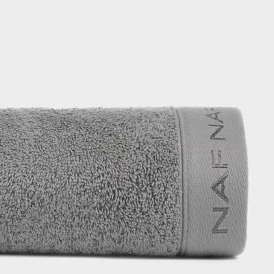 Serviette de bain 500gr/m2 en coton gris 100x150 | Maisons du Monde