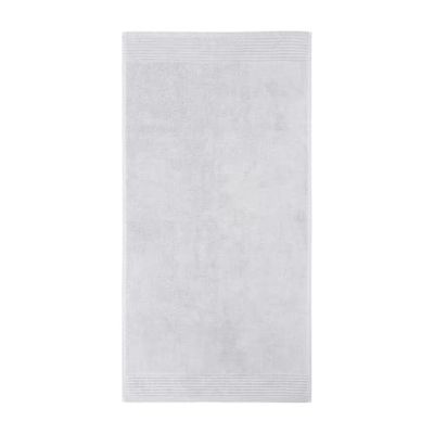 Serviette de bain coton peigné Gris 40 x 60 cm | Maisons du Monde
