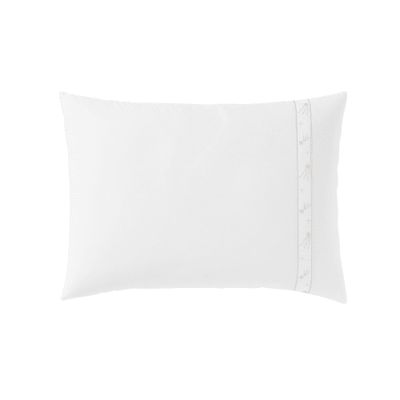 Taie d'oreiller brodée en coton blanc 50x70 | Maisons du Monde