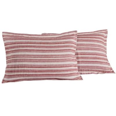 Lot de 2 taies d'oreiller en lin/co Cardinal 50x70 cm | Maisons du Monde