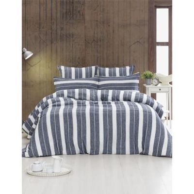 Housse de couette lin/coton lavé Anthracite 240x220 cm | Maisons du Monde