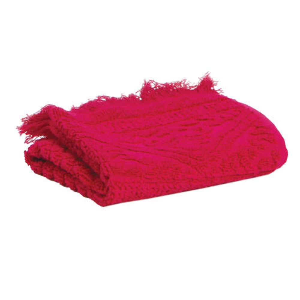 Serviette de Toilette Zoé en coton fuchsia 50 x 100 | Maisons du Monde