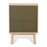 Bureau secrétaire avec rangement en frêne vert lancieux | Maisons du Monde