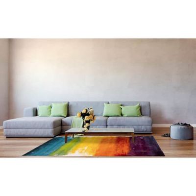 Tapis rayé design en polypropylène multicolore 80x150 | Maisons du Monde