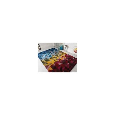 Tapis géométrique scandinave en laine multicolore 160x230 | Maisons du Monde