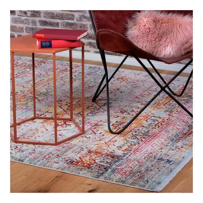 Tapis rayé vintage en polypropylène multicolore 120x170 | Maisons du Monde