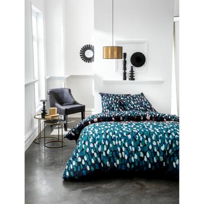Parure de lit en coton bleu 220x240 | Maisons du Monde