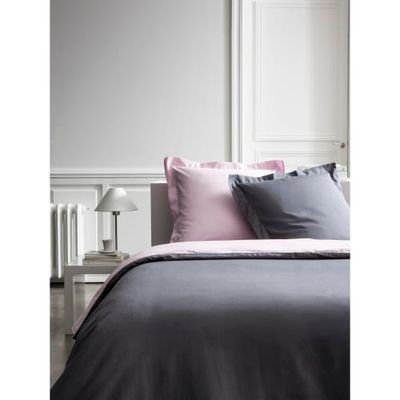 Parure de lit en percale rose 240x260 | Maisons du Monde