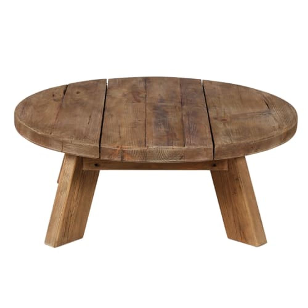 Maisons Du Monde Table Basse Ronde Grenier Alpin Table basse ronde en pin recyclé 90 cm Nebraska | Maisons du  Monde | Les Terrasses du Port