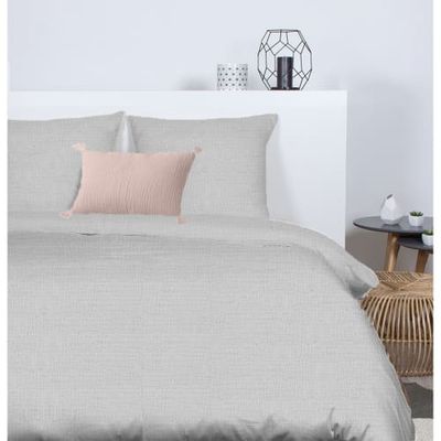 Parure de lit en coton gris 220x240 | Maisons du Monde