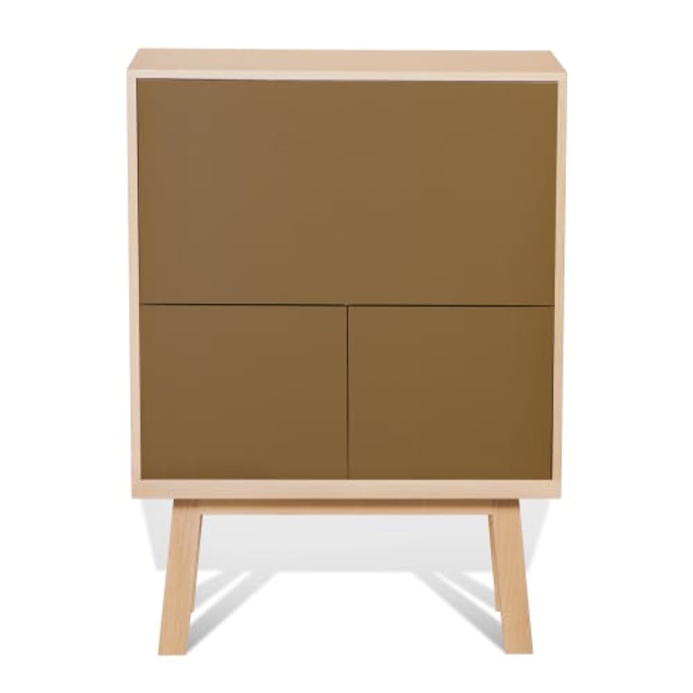 Bureau secrétaire avec rangement en frêne tabac de ruca | Maisons du Monde