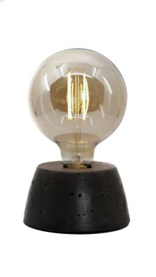 Lampe dôme en béton anthracite fabrication artisanale | Maisons du Monde