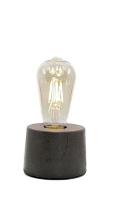 Lampe cylindrique en béton anthracite fabrication artisanale | Maisons du Monde