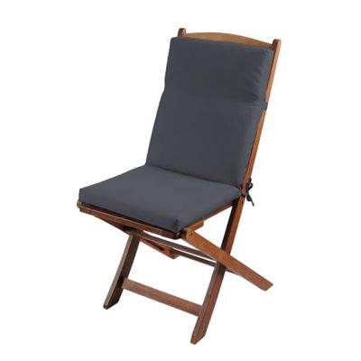 Coussin de fauteuil outdoor coloré polyester anthracite 90x40 | Maisons du Monde