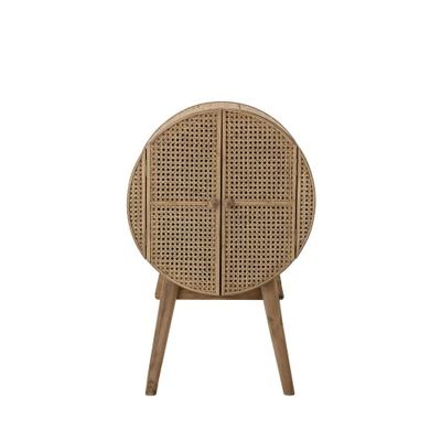 Meuble de rangement rond bois et cannage naturel | Maisons du Monde