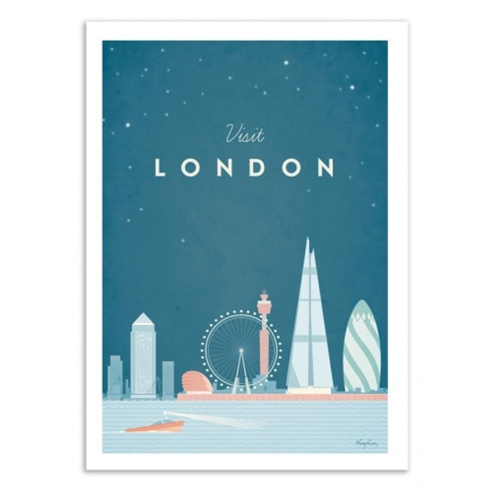 VISIT LONDON -  Affiche d'art 50 x 70 cm | Maisons du Monde