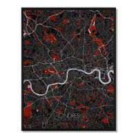 LONDRES - Carte City Map Rouge | Maisons du Monde