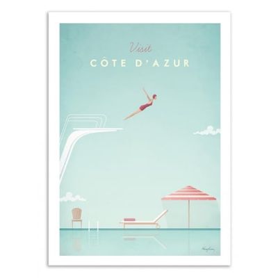 VISIT COTE D'AZUR -  Affiche d'art 50 x 70 cm | Maisons du Monde