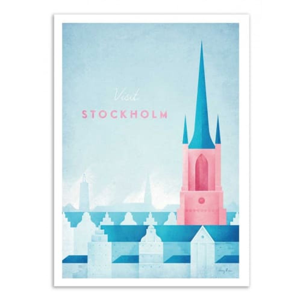 VISIT STOCKHOLM -  Affiche d'art 50 x 70 cm | Maisons du Monde