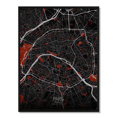PARIS - Carte City Map Rouge | Maisons du Monde