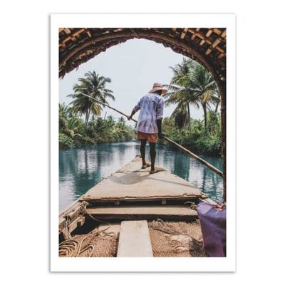INDIA BOAT -  Affiche d'art 50 x 70 cm | Maisons du Monde
