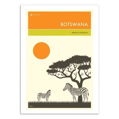 BOTSWANA TRAVEL POSTER -  Affiche d'art 50 x 70 cm | Maisons du Monde