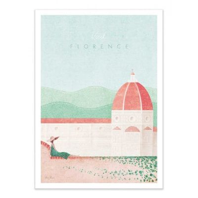 VISIT FLORENCE -  Affiche d'art 50 x 70 cm | Maisons du Monde