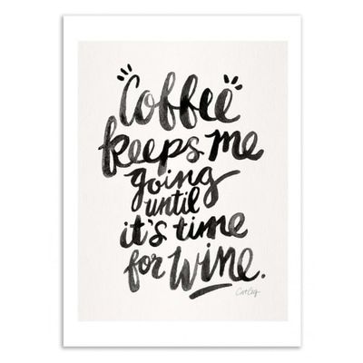 COFFEE AND WINE -   Affiche d'art 50 x 70 cm | Maisons du Monde