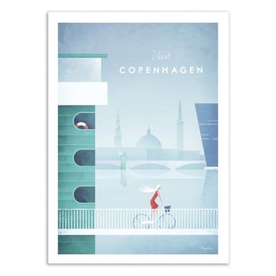 VISIT COPENHAGEN -  Affiche d'art 50 x 70 cm | Maisons du Monde