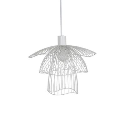 Suspension métal filaire blanc D30cm | Maisons du Monde