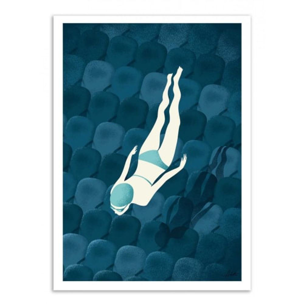 WATCHING -  Affiche d'art 50 x 70 cm | Maisons du Monde