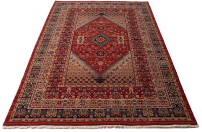 SAHARNA BIDJAR - Tapis oriental en laine rouge graphique 80x150 | Maisons du Monde