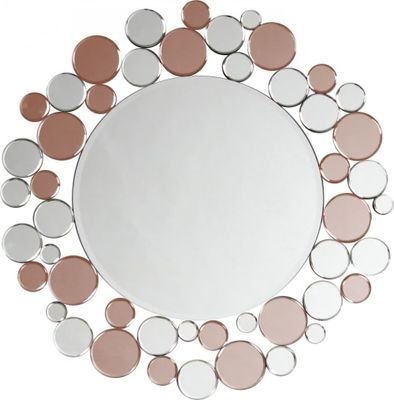 Miroir mural argent et rose d80 | Maisons du Monde