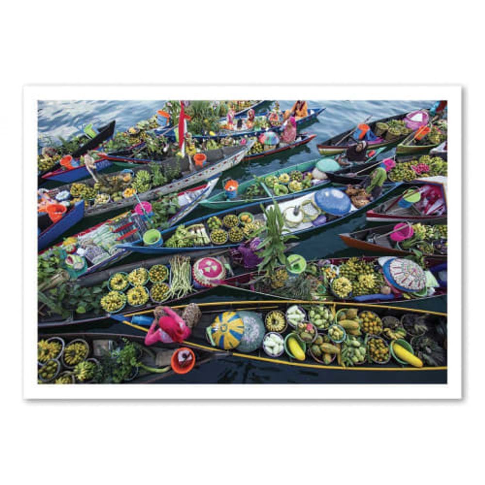 MARKET BOATS - Affiche d'art 50 x 70 cm | Maisons du Monde
