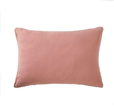 Taie d'oreiller lin lavé rose masala 50X70 CM | Maisons du Monde