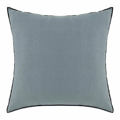 Housse de coussin 50x50 cm Vert et bourdon noir en Lin | Maisons du Monde