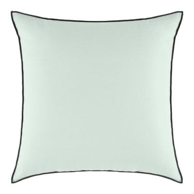 Housse de coussin 50x50 cm Vert amande et bourdon noir en Lin | Maisons du Monde