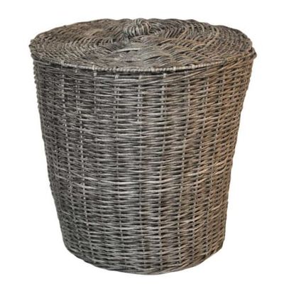 Panier à linge à effet osier polypropylène gris | Maisons du Monde
