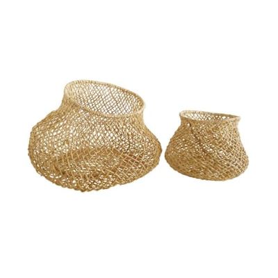 Lot de 2 paniers/cache-pots en fibre d'abaca | Maisons du Monde