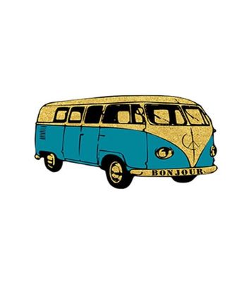 Paillasson en coco voiture bleue et jaune 70x40 | Maisons du Monde