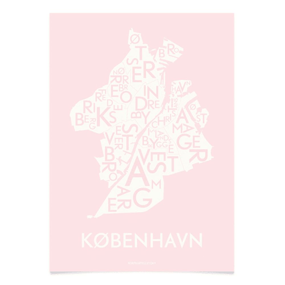 Affiche rose Copenhague 50x70cm | Maisons du Monde