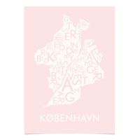 Affiche rose Copenhague 50x70cm | Maisons du Monde