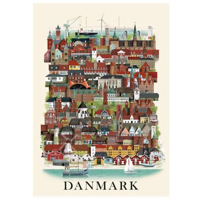 Affiche murale Danemark 50x70cm | Maisons du Monde