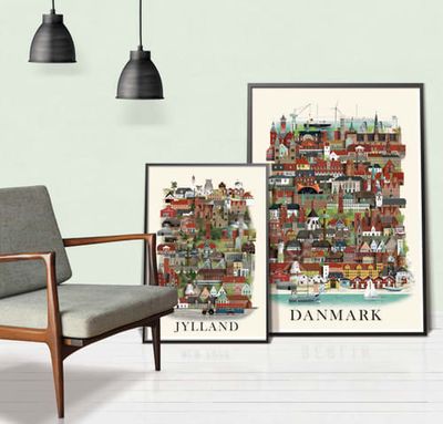 Affiche murale Danemark 30x40cm | Maisons du Monde