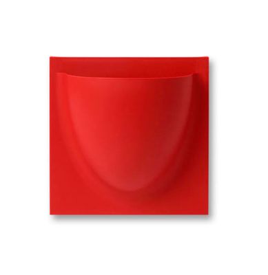 Vase mural en PVC rouge 15x15x10cm | Maisons du Monde