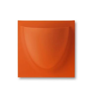 Vase mural en PVC orange 15x15x10cm | Maisons du Monde