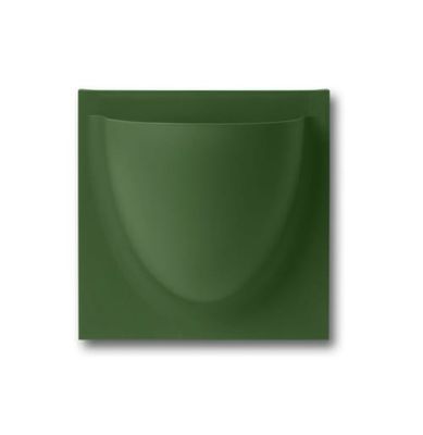 Vase mural en PVC vert 15x15x10cm | Maisons du Monde