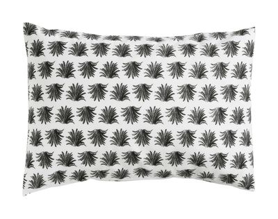Taie d'oreiller 50x70 en coton gris anthracite | Maisons du Monde
