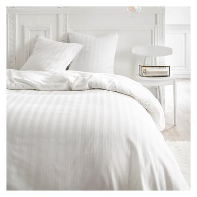 Parure de lit 2 personnes en Coton Blanc 240x260 cm | Maisons du Monde